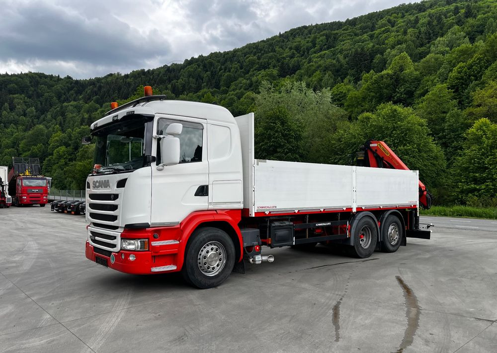 Scania G450 // 6x2// Skrzynia 6.40x2.49 // HDS Palfinger // Oś skrętna podnoszona // - Бортова вантажівка/ Платформа, Вантажівка з маніпулятором: фото 2 Scania G450 // 6x2// Skrzynia 6.40x2.49 // HDS Palfinger // Oś skrętna podnoszona // - Бортова вантажівка/ Платформа, Вантажівка з маніпулятором: фото 2
