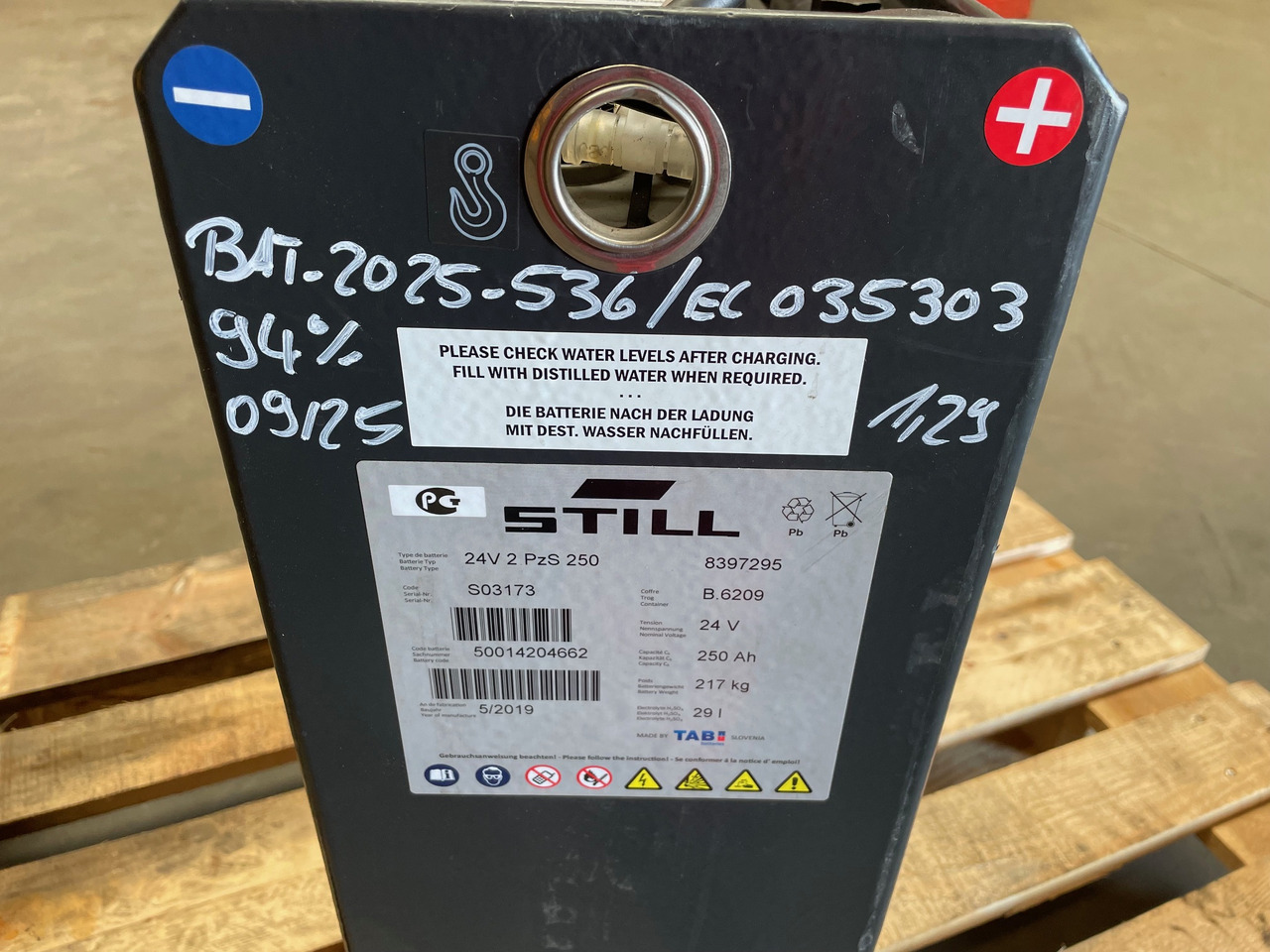 24 Volt I 2PzS 250 - Аккумулятор в категорії Вантажно-розвантажувальна техніка: фото 5 24 Volt I 2PzS 250 - Аккумулятор в категорії Вантажно-розвантажувальна техніка: фото 5