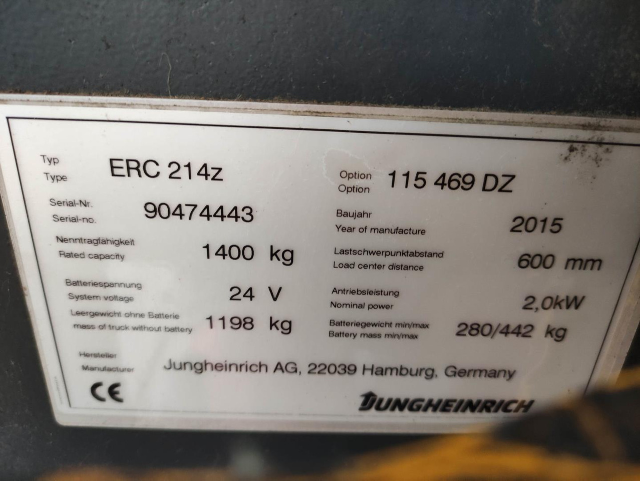 Jungheinrich ERC 214 Z - Штабелер: фото 5 Jungheinrich ERC 214 Z - Штабелер: фото 5