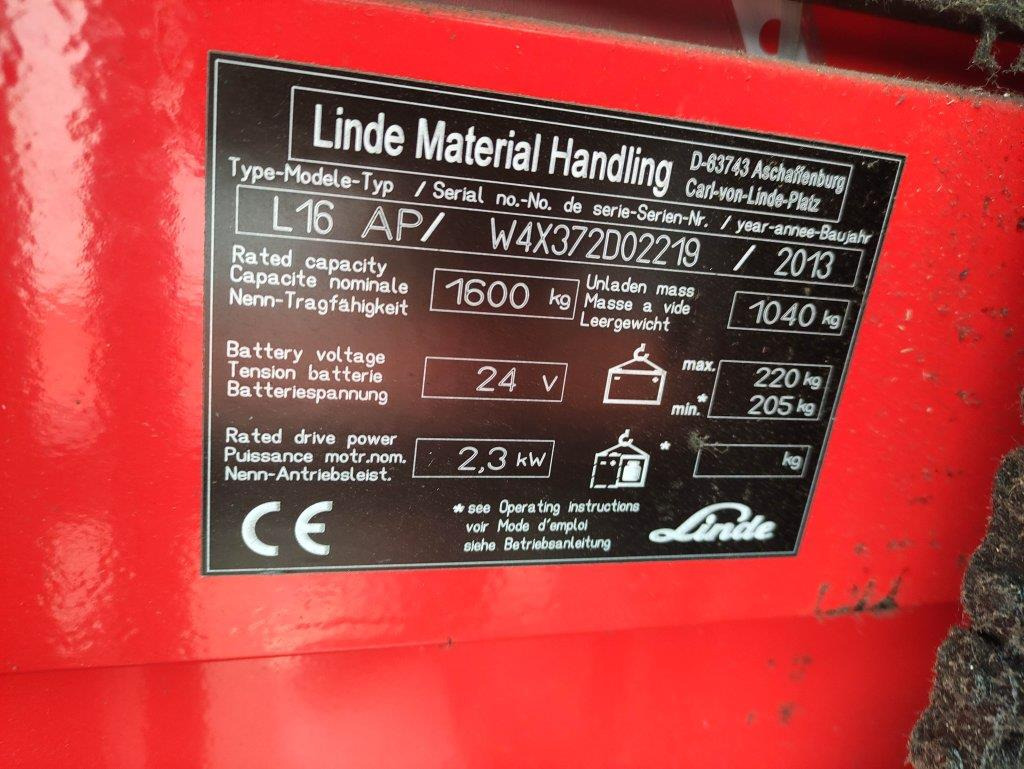 Linde L16-372-APi - Штабелер: фото 5 Linde L16-372-APi - Штабелер: фото 5