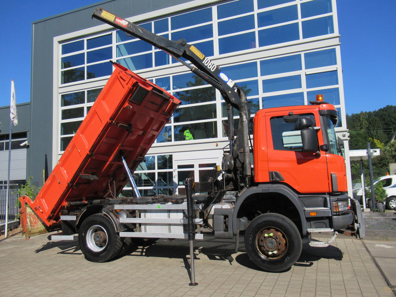 Scania P 114 CB 4x4 HZ 340 3-W. Tipper - 3-S. Kipper + HMF 1063 Crane Kran - Самоскид вантажівка, Вантажівка з маніпулятором: фото 3 Scania P 114 CB 4x4 HZ 340 3-W. Tipper - 3-S. Kipper + HMF 1063 Crane Kran - Самоскид вантажівка, Вантажівка з маніпулятором: фото 3