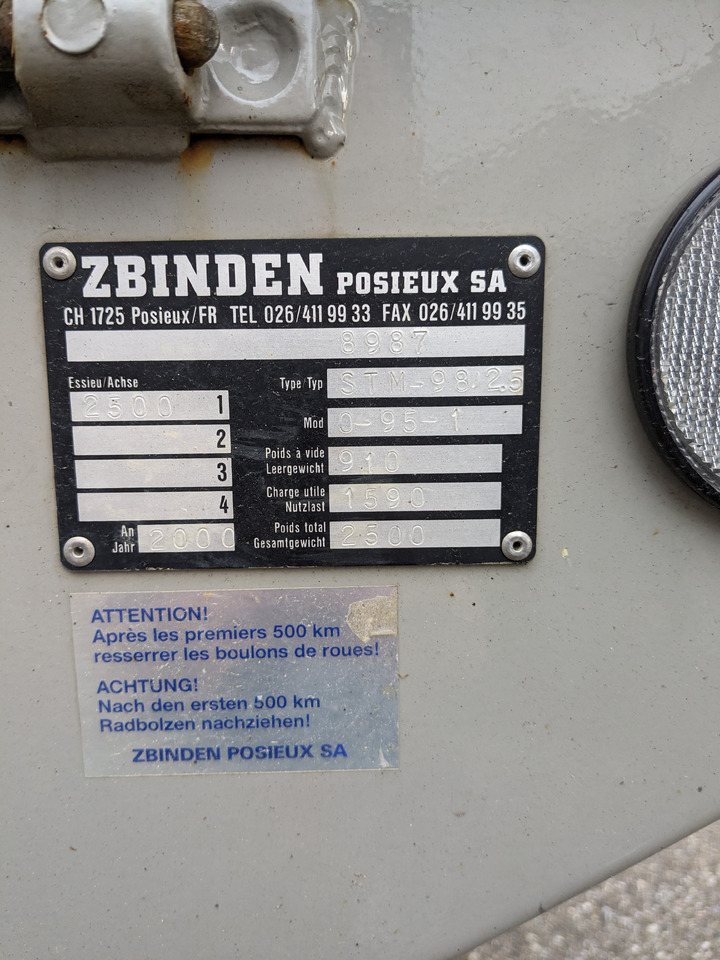 Zbinden - Бортовий причіп/ Платформа: фото 5 Zbinden - Бортовий причіп/ Платформа: фото 5