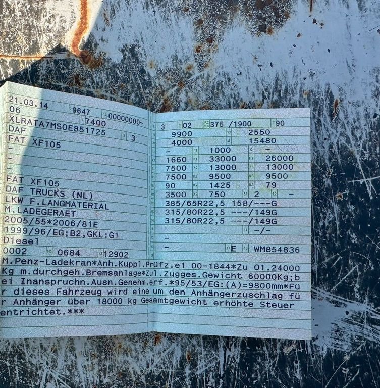 DAF 105.510 6X4 Kran Penz /Atlas Holz Crane DAF 105.510 6X4 Kran Penz /Atlas Holz Crane - Лісовоз, Вантажівка з маніпулятором: фото 4 DAF 105.510 6X4 Kran Penz /Atlas Holz Crane DAF 105.510 6X4 Kran Penz /Atlas Holz Crane - Лісовоз, Вантажівка з маніпулятором: фото 4
