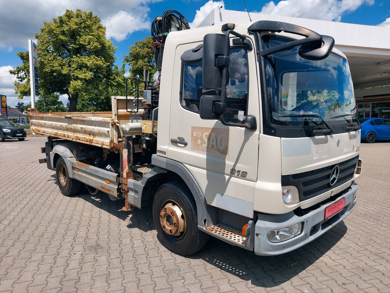 Mercedes-Benz Atego 2 918 3-Seiten Kipper KRAN TEREX 65.2 - Самоскид вантажівка, Вантажівка з маніпулятором: фото 1 Mercedes-Benz Atego 2 918 3-Seiten Kipper KRAN TEREX 65.2 - Самоскид вантажівка, Вантажівка з маніпулятором: фото 1