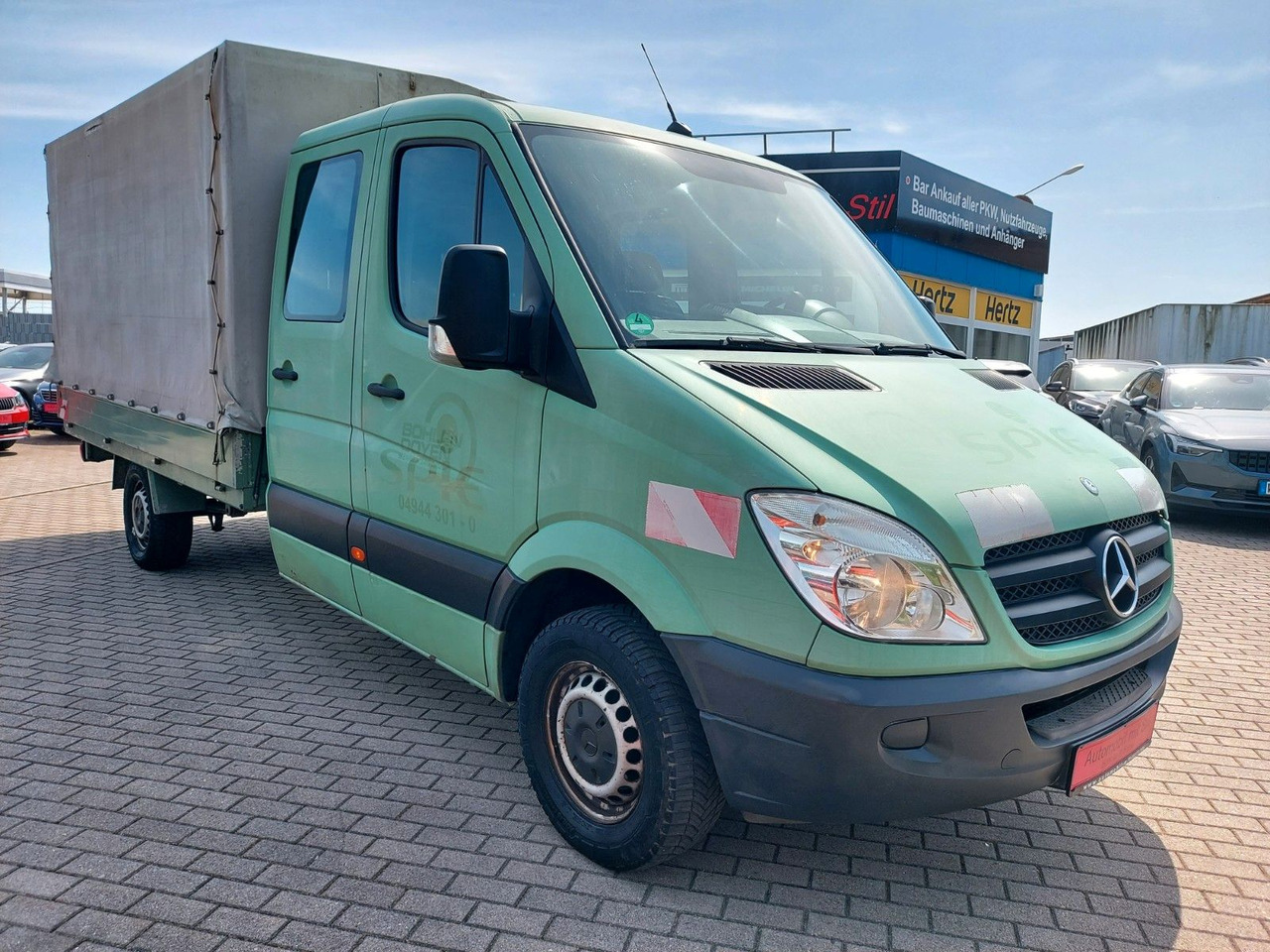 Mercedes-Benz Sprinter II Pritsche/DoKa 313 CDI KLIMA 7 SITZE - Тентований фургон, Вантажопасажирський фургон: фото 1 Mercedes-Benz Sprinter II Pritsche/DoKa 313 CDI KLIMA 7 SITZE - Тентований фургон, Вантажопасажирський фургон: фото 1