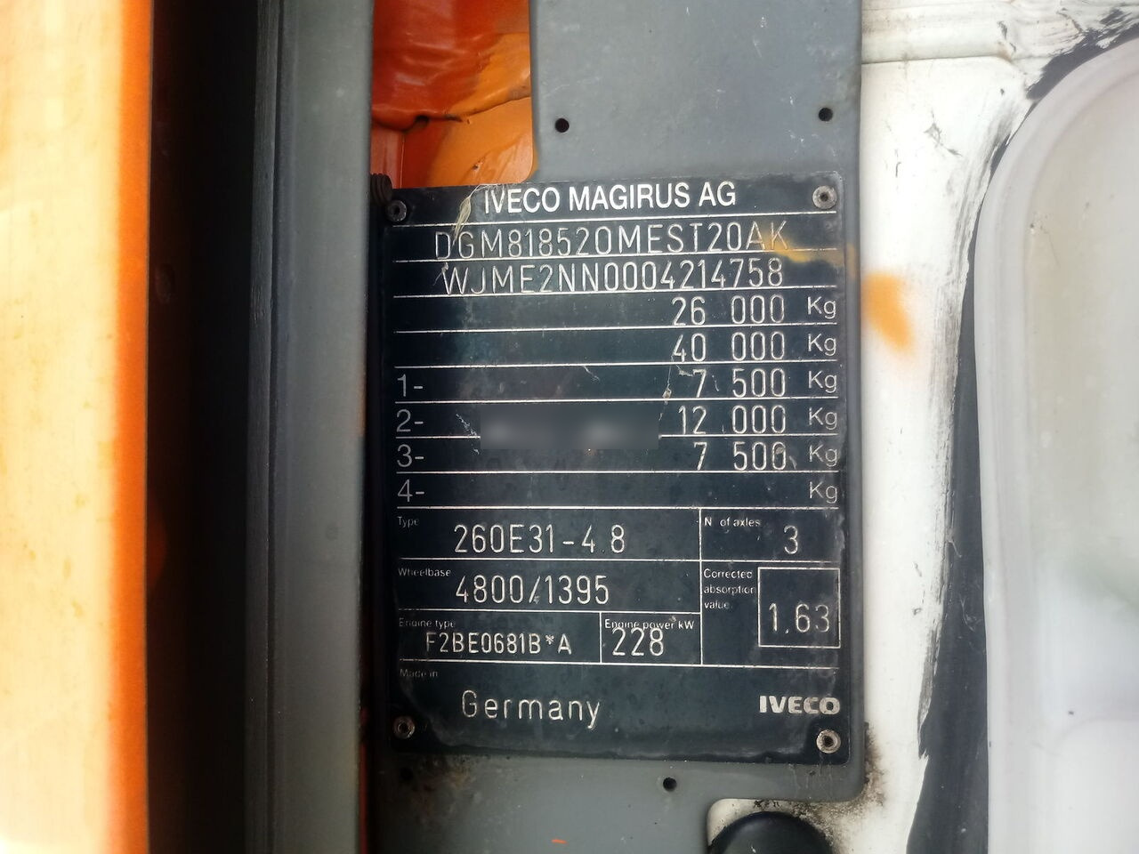 Вантажівка з закритим кузовом IVECO EUROTEK 260E31Y/PS: фото 15