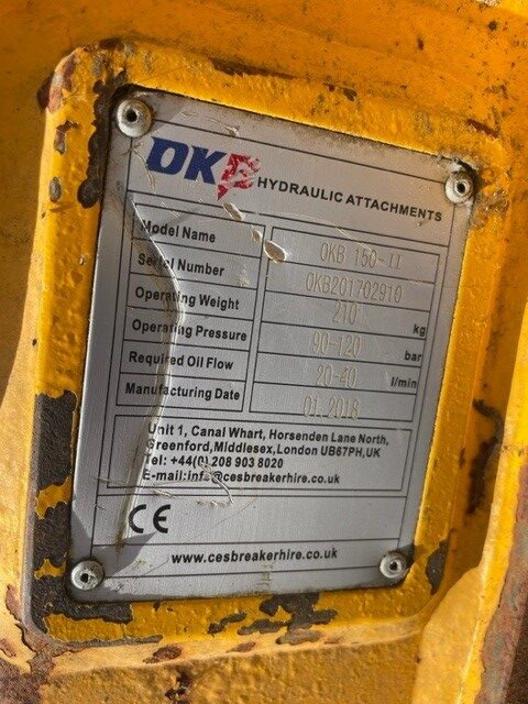 OK Tech OKB150 Hydraulic Breaker - Навісне обладнання: фото 5 OK Tech OKB150 Hydraulic Breaker - Навісне обладнання: фото 5
