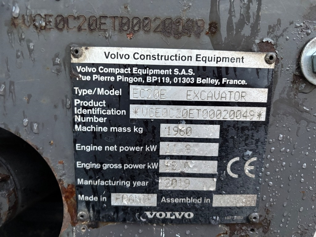 Volvo EC 20 E - Міні-екскаватор: фото 5 Volvo EC 20 E - Міні-екскаватор: фото 5