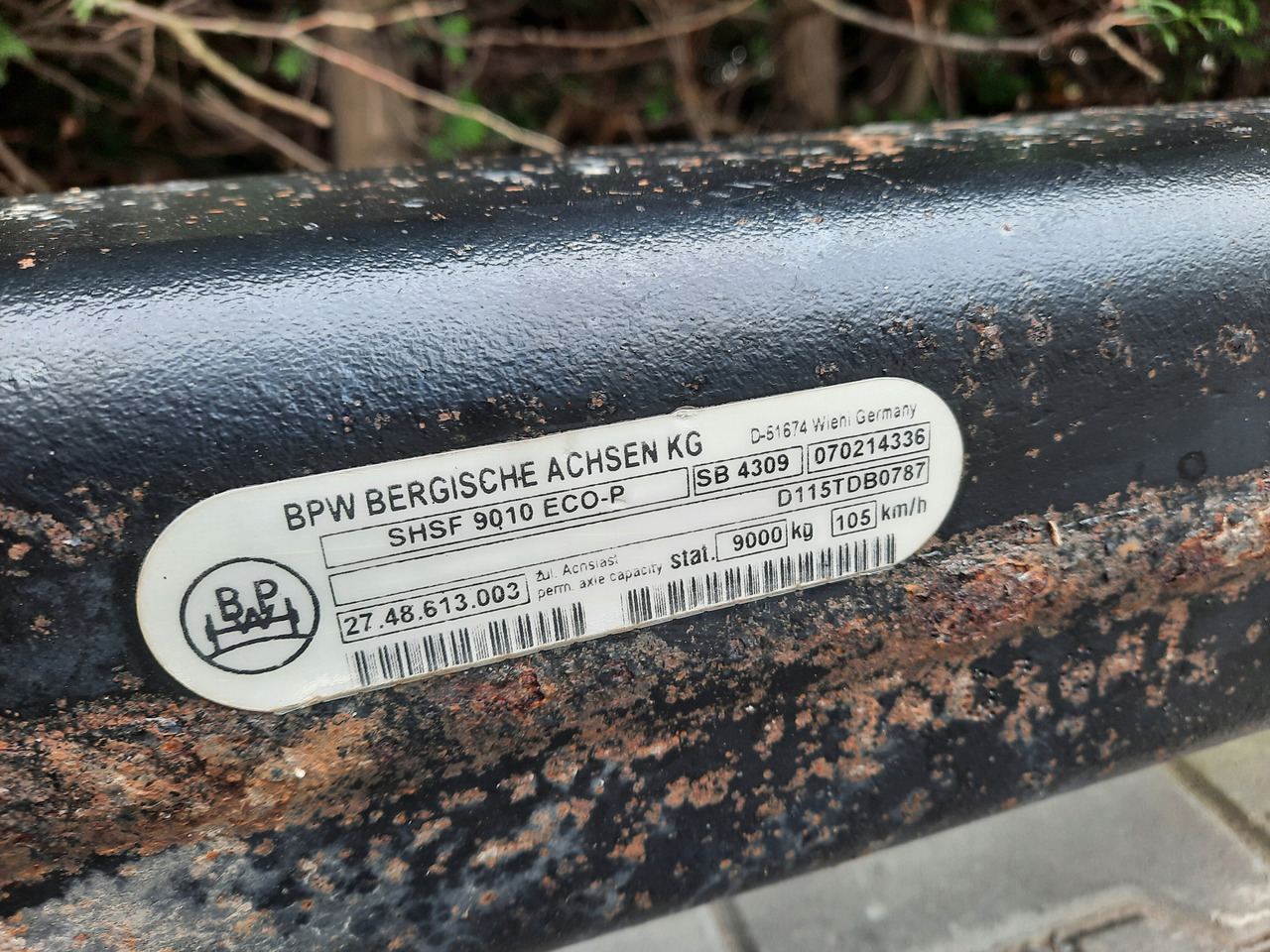 OŚ BELKA BPW ECO PLUS TARCZA SB4309 SHSF9010 ECO-P - Вісь та запчастини в категорії Причепи: фото 4 OŚ BELKA BPW ECO PLUS TARCZA SB4309 SHSF9010 ECO-P - Вісь та запчастини в категорії Причепи: фото 4