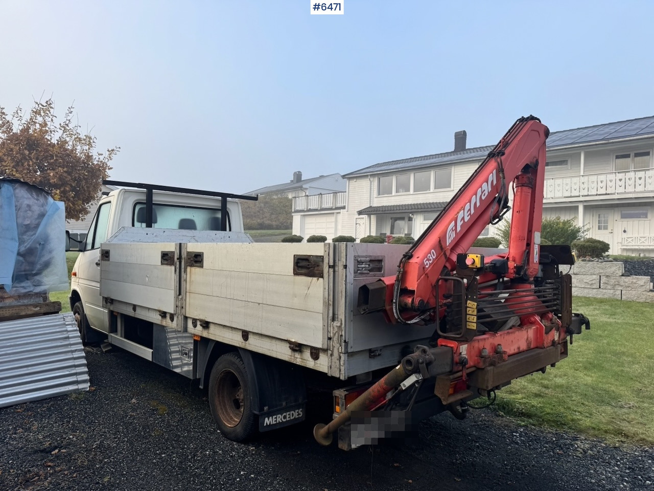 Легка бортова вантажівка 1996 Mercedes 412D Flatbed truck w/ Rear-mounted crane.: фото 10 Легка бортова вантажівка 1996 Mercedes 412D Flatbed truck w/ Rear-mounted crane.: фото 10