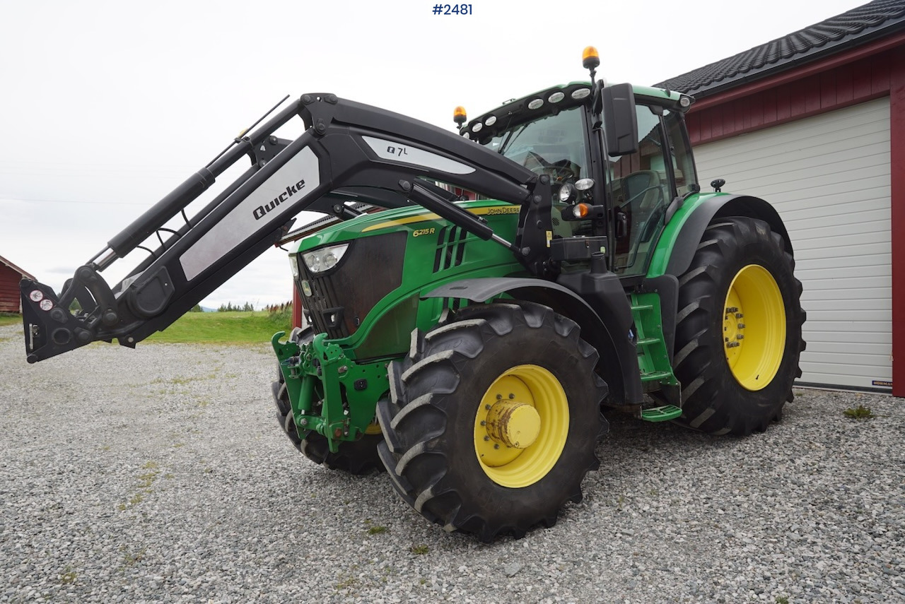 2017 John Deere 6215R w/Quicke loader and front hydraulics - Трактор: фото 2 2017 John Deere 6215R w/Quicke loader and front hydraulics - Трактор: фото 2