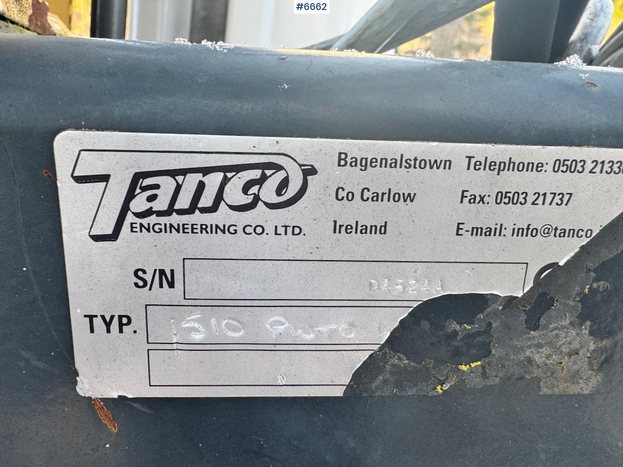 Техніка для сінозаготівлі Approx. 2006 Tanco 1510 Round Bale Wrapper.: фото 7 Техніка для сінозаготівлі Approx. 2006 Tanco 1510 Round Bale Wrapper.: фото 7