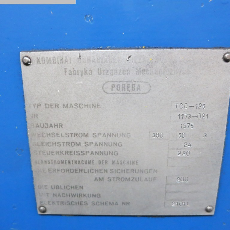 Токарний верстат по металу POREBA TCG125: фото 6 Токарний верстат по металу POREBA TCG125: фото 6