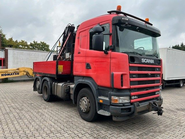 Scania 124 L 470 Pritsche + MKG HLK 201 HP 6x2 - Бортова вантажівка/ Платформа, Вантажівка з маніпулятором: фото 2 Scania 124 L 470 Pritsche + MKG HLK 201 HP 6x2 - Бортова вантажівка/ Платформа, Вантажівка з маніпулятором: фото 2