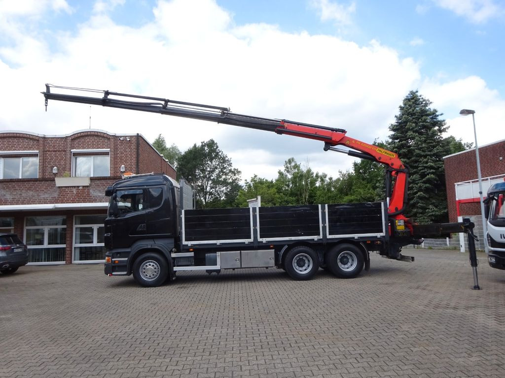 Scania R620 V8 Pritsche + PALFINGER 22002EH Kran - Вантажівка з маніпулятором, Бортова вантажівка/ Платформа: фото 1 Scania R620 V8 Pritsche + PALFINGER 22002EH Kran - Вантажівка з маніпулятором, Бортова вантажівка/ Платформа: фото 1