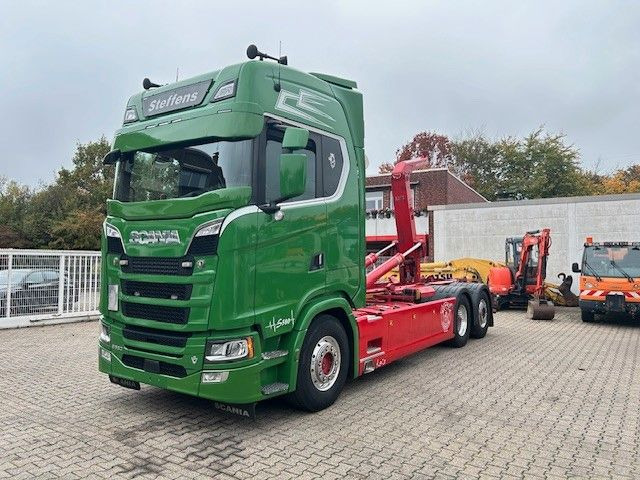 Scania S580 V8 MEILLER Abroller mit Lift+Lenkachse 6x2 - Гаковий мультиліфт вантажівка: фото 4 Scania S580 V8 MEILLER Abroller mit Lift+Lenkachse 6x2 - Гаковий мультиліфт вантажівка: фото 4