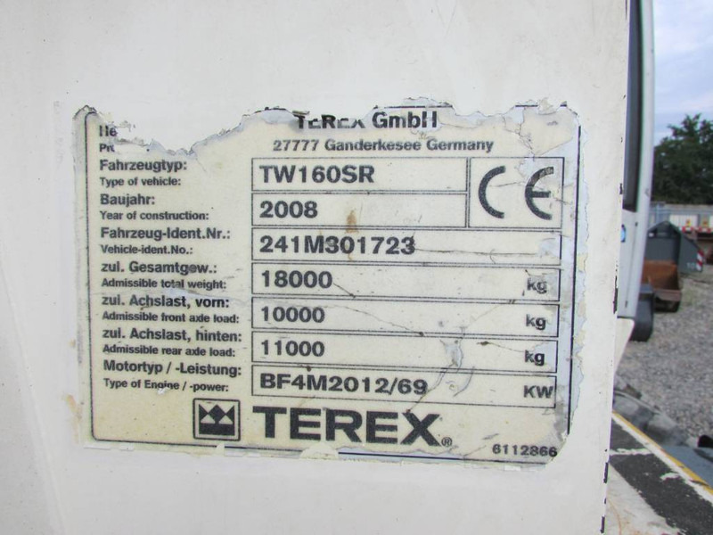 Колісний екскаватор Terex TW 160 SR Mobilbagger Umschlagbagger: фото 16
