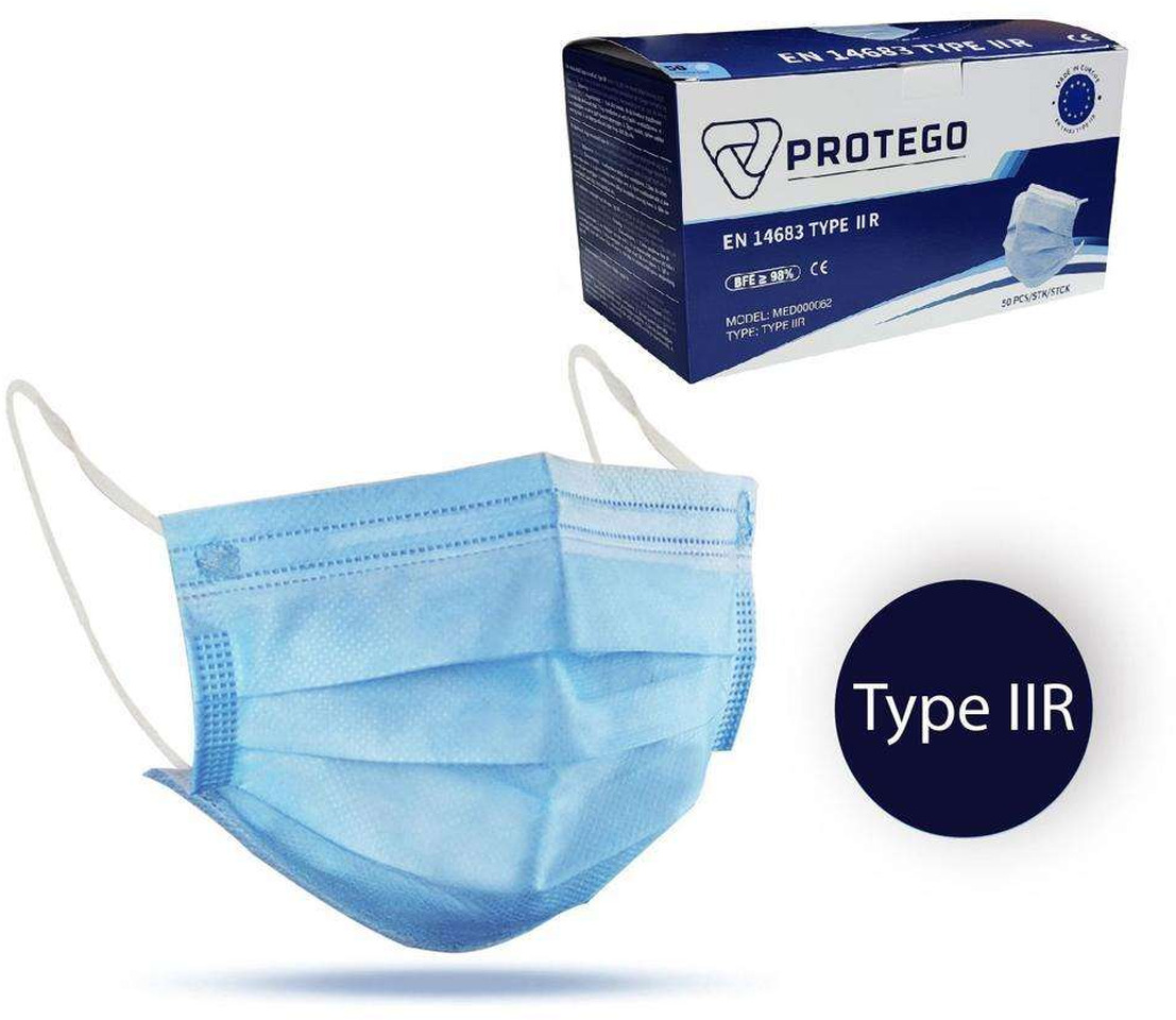 Protego munnbind type IIR / Disposable surgical mask / 48.000 pcs / 1 pall - Інструмент/ Обладнання: фото 1 Protego munnbind type IIR / Disposable surgical mask / 48.000 pcs / 1 pall - Інструмент/ Обладнання: фото 1