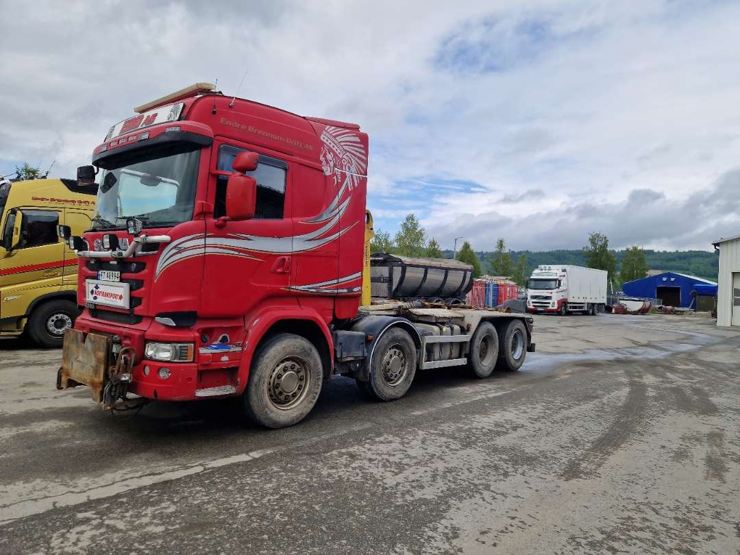 Scania R580 Brøytebil med sideplog og hydraulisk saltsystem - Гаковий мультиліфт вантажівка: фото 2 Scania R580 Brøytebil med sideplog og hydraulisk saltsystem - Гаковий мультиліфт вантажівка: фото 2