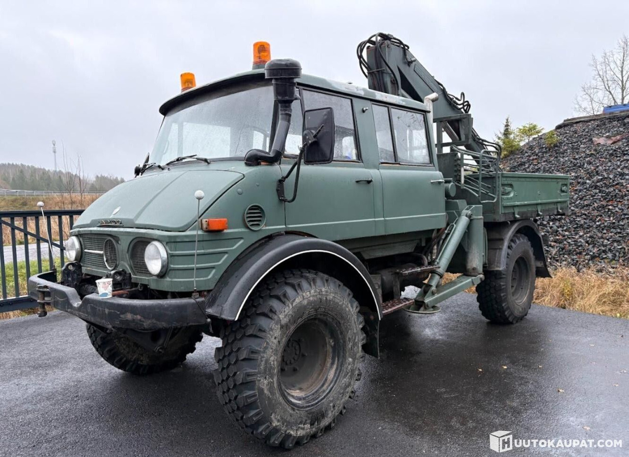 Mercedes-Benz UNIMOG, 5-seat cab, NUMMI crane, 1980, Vihti - Самоскид вантажівка, Вантажівка з маніпулятором: фото 1 Mercedes-Benz UNIMOG, 5-seat cab, NUMMI crane, 1980, Vihti - Самоскид вантажівка, Вантажівка з маніпулятором: фото 1