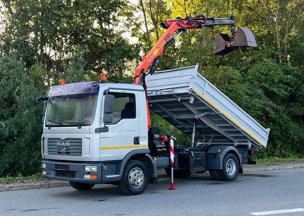 MAN MAN TGL 12-240 Kiper Wywrotka 4x2 Kran PALFINGER PK 12500 BARDZO DOBRY STAN - Самоскид вантажівка: фото 1 MAN MAN TGL 12-240 Kiper Wywrotka 4x2 Kran PALFINGER PK 12500 BARDZO DOBRY STAN - Самоскид вантажівка: фото 1