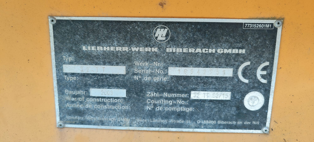 LIEBHERR 32TT - Швидкомонтований кран: фото 4 LIEBHERR 32TT - Швидкомонтований кран: фото 4