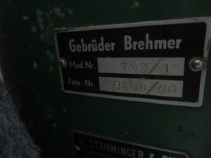 GEBRÜDER BREHMER 703/1 - Друкарське обладнання: фото 4 GEBRÜDER BREHMER 703/1 - Друкарське обладнання: фото 4