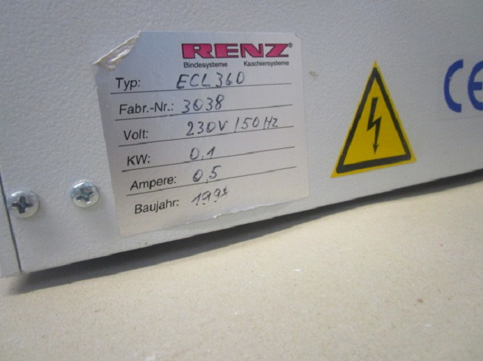 WIRO BINDER HALBAUTOMAT RENZ ECL360 - Друкарське обладнання: фото 4 WIRO BINDER HALBAUTOMAT RENZ ECL360 - Друкарське обладнання: фото 4