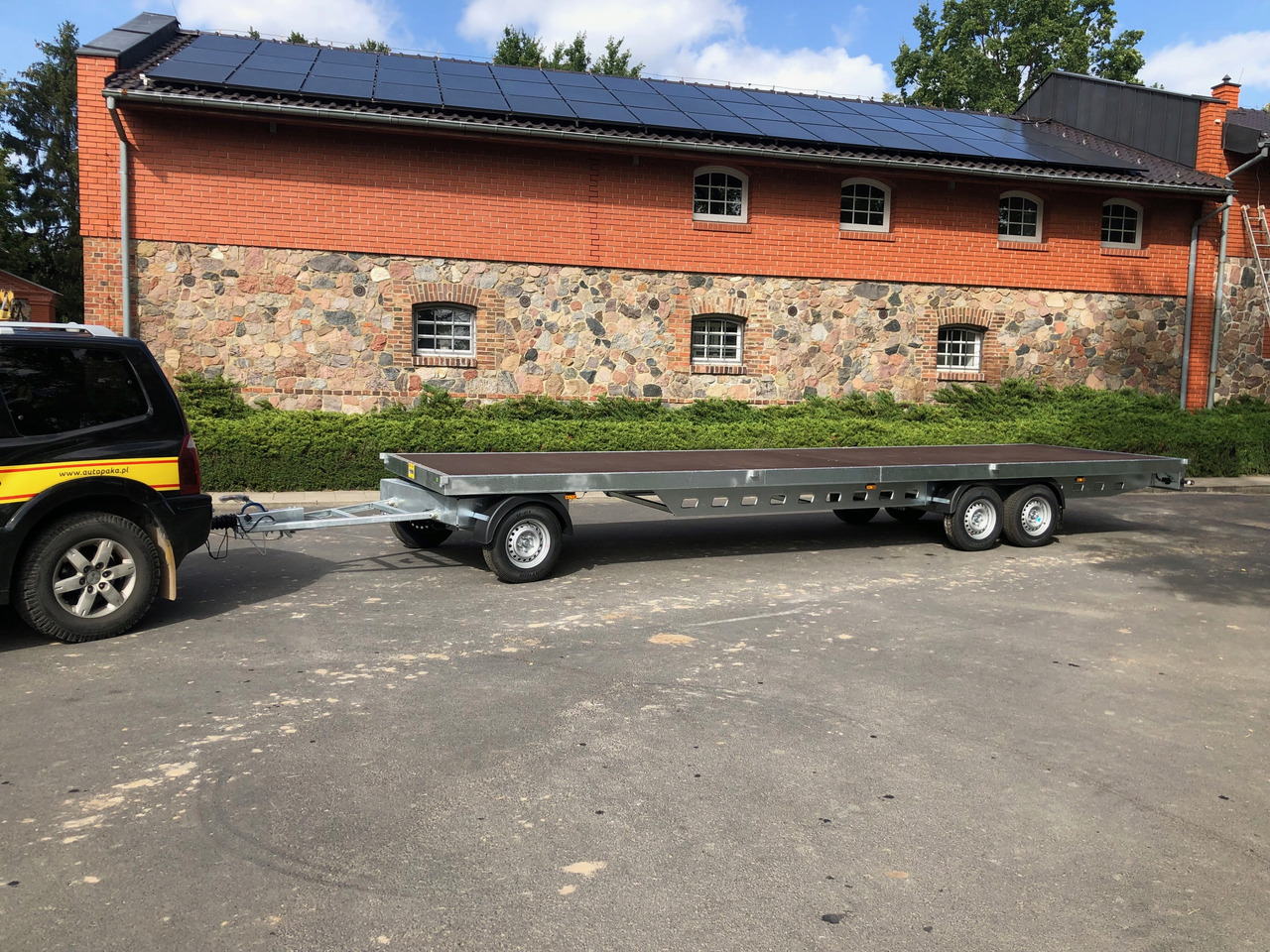 PRZYCZEPA OBROTNICA PLATFORMA 8m 3500 KG / TURNTABLE PLATFORM TRAILER 8m 3500 KG - Бортовий причіп/ Платформа: фото 3 PRZYCZEPA OBROTNICA PLATFORMA 8m 3500 KG / TURNTABLE PLATFORM TRAILER 8m 3500 KG - Бортовий причіп/ Платформа: фото 3