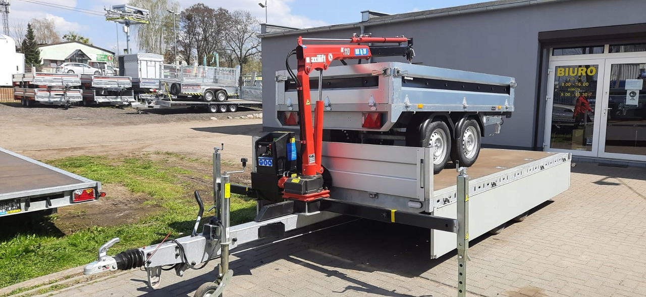 PRZYCZEPA PLATFORMA Z DŹWIGIEM HDS MAXILIFT 110 / PLATFORM TRAILER WITH HDS MAXILIFT 110 CRANE - Бортовий причіп/ Платформа: фото 3 PRZYCZEPA PLATFORMA Z DŹWIGIEM HDS MAXILIFT 110 / PLATFORM TRAILER WITH HDS MAXILIFT 110 CRANE - Бортовий причіп/ Платформа: фото 3