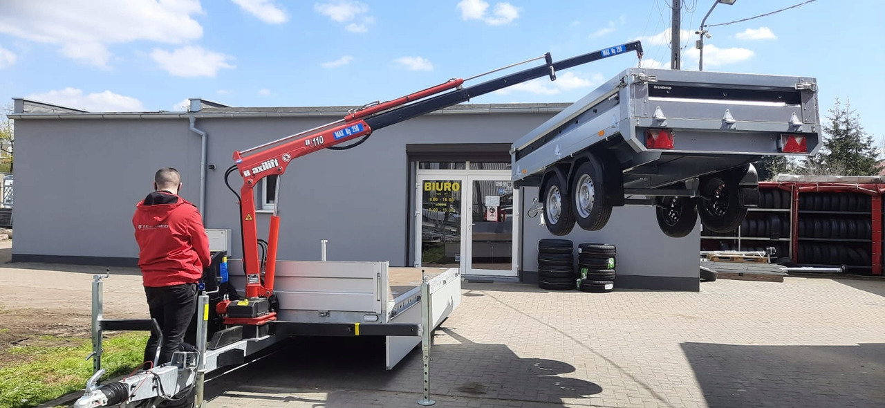 PRZYCZEPA PLATFORMA Z DŹWIGIEM HDS MAXILIFT 110 / PLATFORM TRAILER WITH HDS MAXILIFT 110 CRANE - Бортовий причіп/ Платформа: фото 5 PRZYCZEPA PLATFORMA Z DŹWIGIEM HDS MAXILIFT 110 / PLATFORM TRAILER WITH HDS MAXILIFT 110 CRANE - Бортовий причіп/ Платформа: фото 5