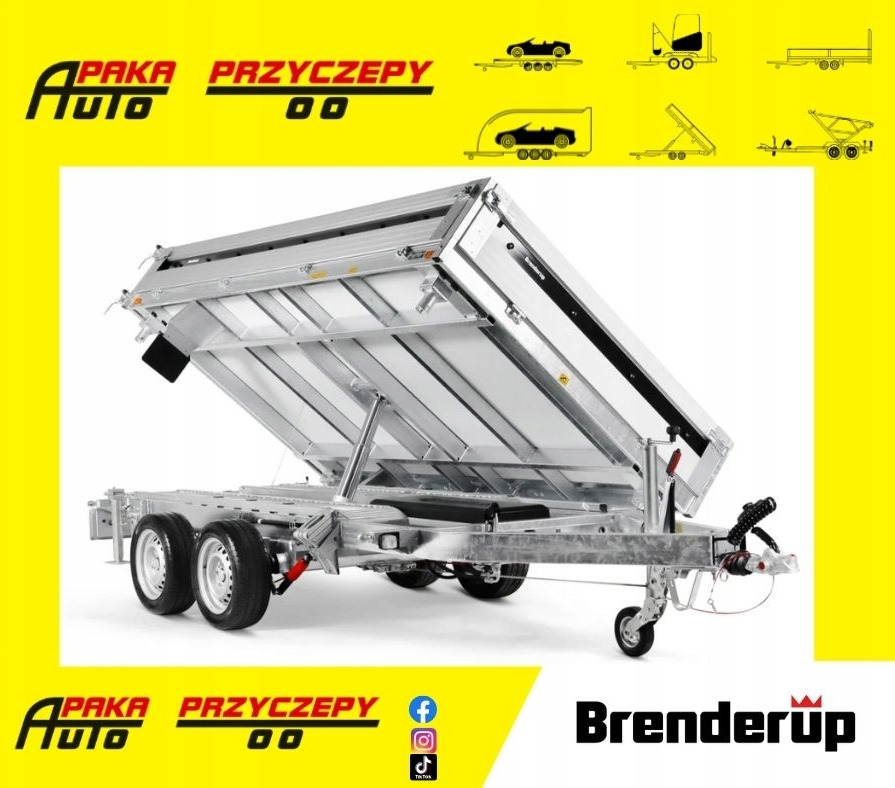 Wywrotka trójstronna 3,25x1,80 Brenderup 3500 / Three-way tipper 3,25x1,80 Brenderup 3500 - Самоскид причіп: фото 1 Wywrotka trójstronna 3,25x1,80 Brenderup 3500 / Three-way tipper 3,25x1,80 Brenderup 3500 - Самоскид причіп: фото 1