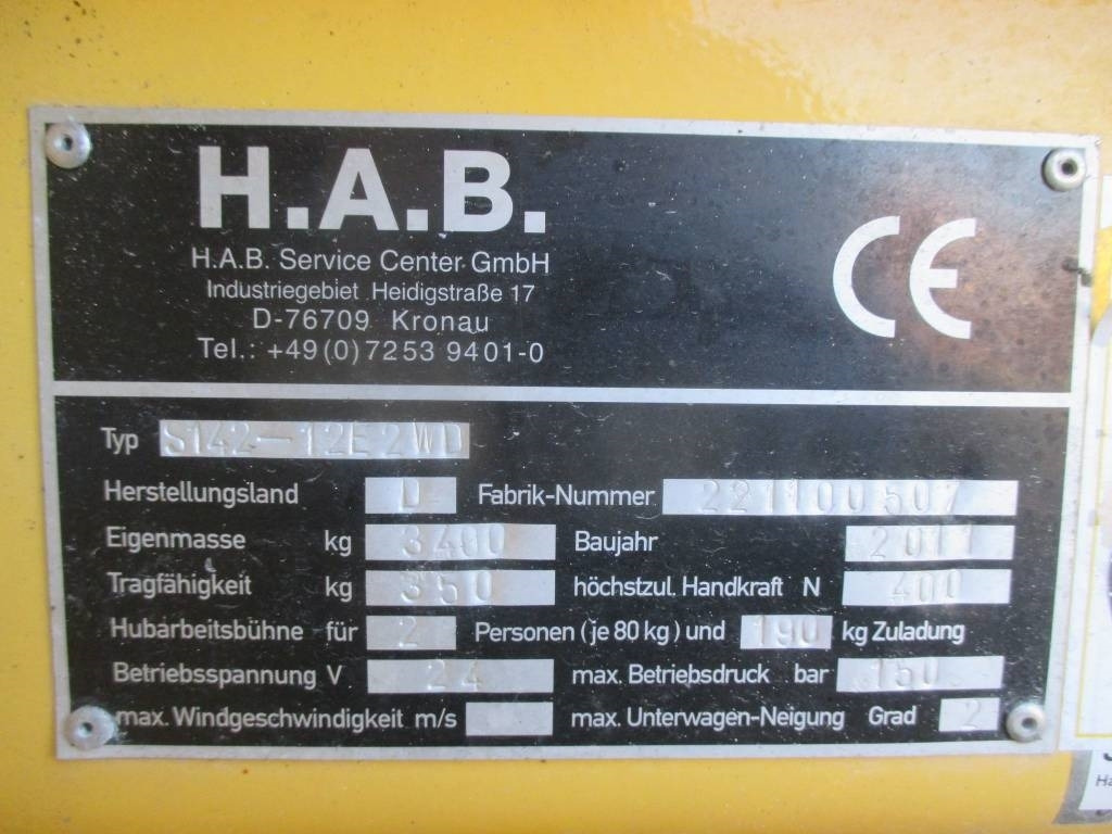 Ножичний підйомник HAB S142-12E2WD: фото 10 Ножичний підйомник HAB S142-12E2WD: фото 10