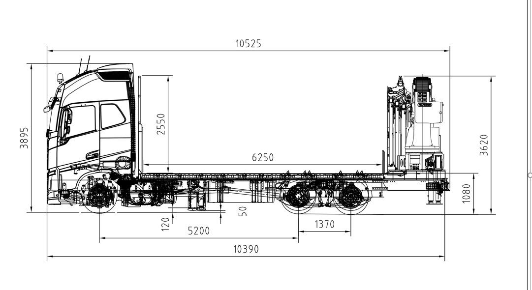 Бортова вантажівка/ Платформа, Вантажівка з маніпулятором Volvo FH4 [ Copy ]: фото 14