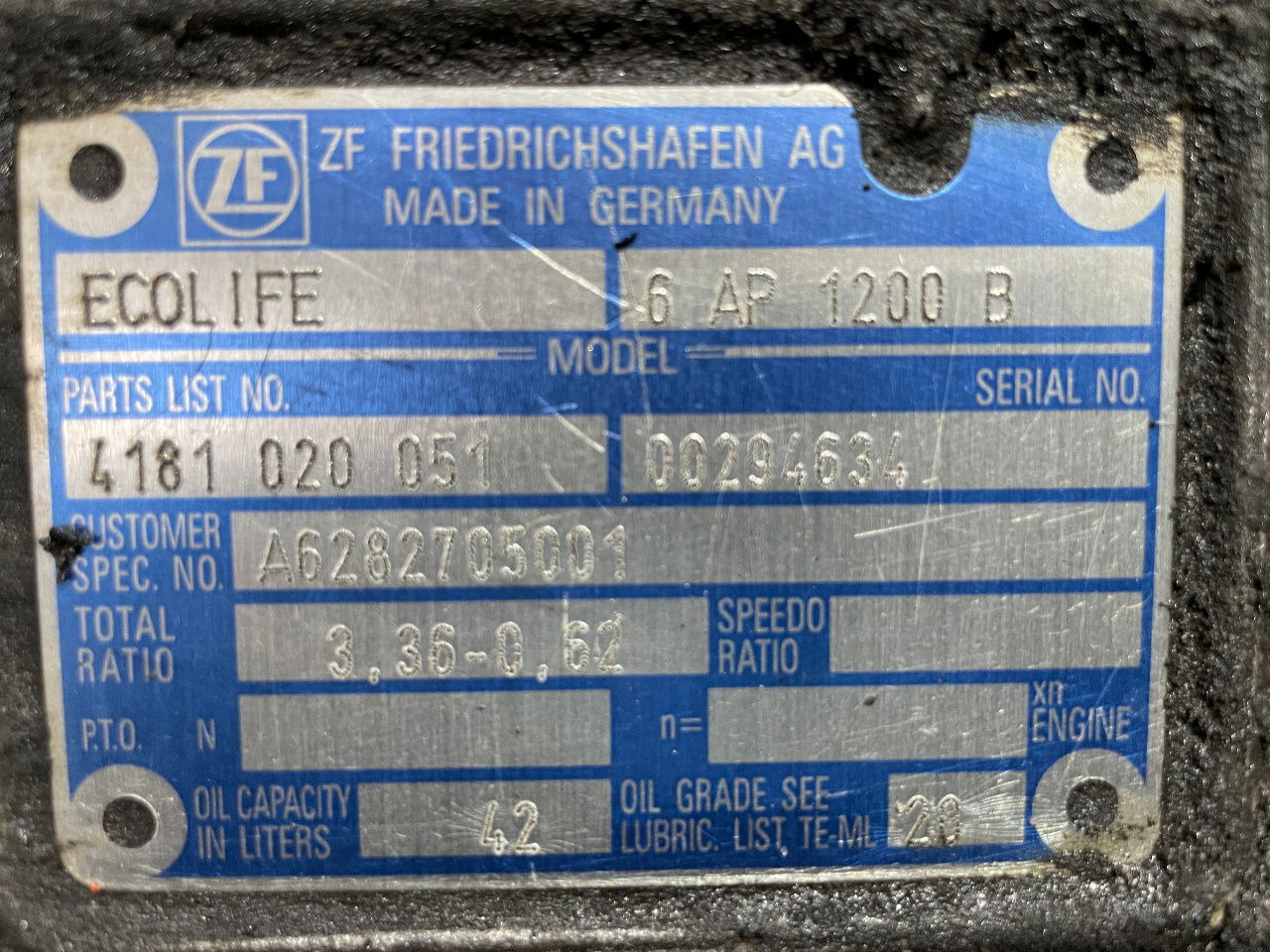 ZF Getriebe ZF 6 AP 1200 B Ecolife 4181020051 Citaro 6AP1200B - Коробка передач та запчастини в категорії Автобуси: фото 2 ZF Getriebe ZF 6 AP 1200 B Ecolife 4181020051 Citaro 6AP1200B - Коробка передач та запчастини в категорії Автобуси: фото 2