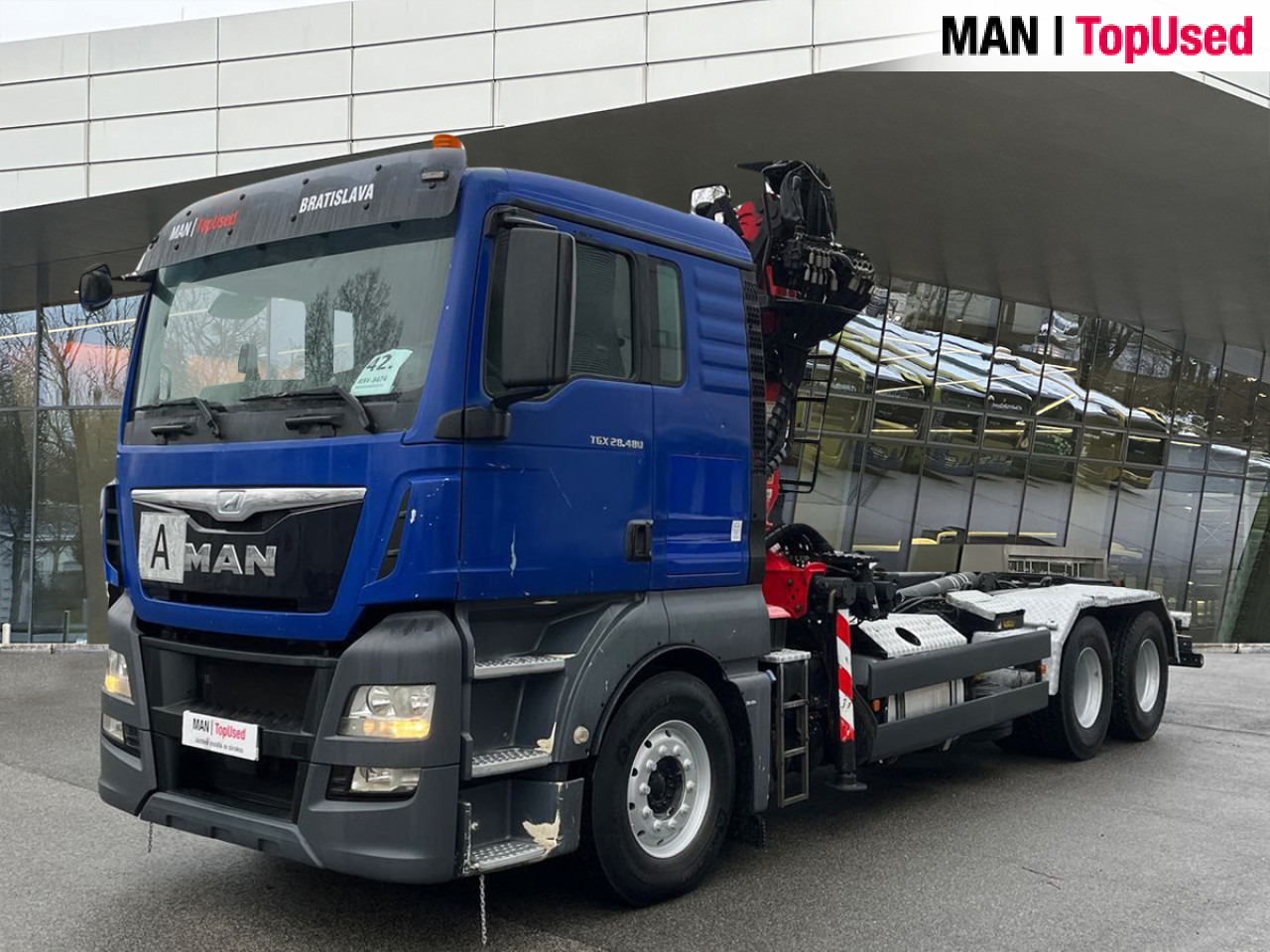 MAN TGX 28.480 6X2-2 BL Euro6 Intarder Klima AHK ZV - Вантажівка з маніпулятором, Гаковий мультиліфт вантажівка: фото 1 MAN TGX 28.480 6X2-2 BL Euro6 Intarder Klima AHK ZV - Вантажівка з маніпулятором, Гаковий мультиліфт вантажівка: фото 1