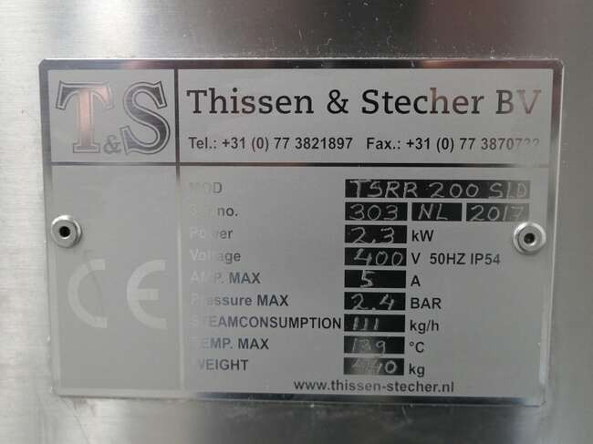 Обладнання для харчової промисловості Thissen & Stecher mixing cooking kettle TSRR-200SLD: фото 11