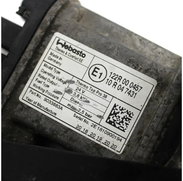 DAF XF106 Webasto 2020447 - Моторчик пічки в категорії Вантажівки: фото 4 DAF XF106 Webasto 2020447 - Моторчик пічки в категорії Вантажівки: фото 4