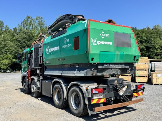 Вантажівка, Дробарка для лісництва MAN TGS 35.540 8x4 mit Komptech-Zusatzeinheit: фото 11 Вантажівка, Дробарка для лісництва MAN TGS 35.540 8x4 mit Komptech-Zusatzeinheit: фото 11