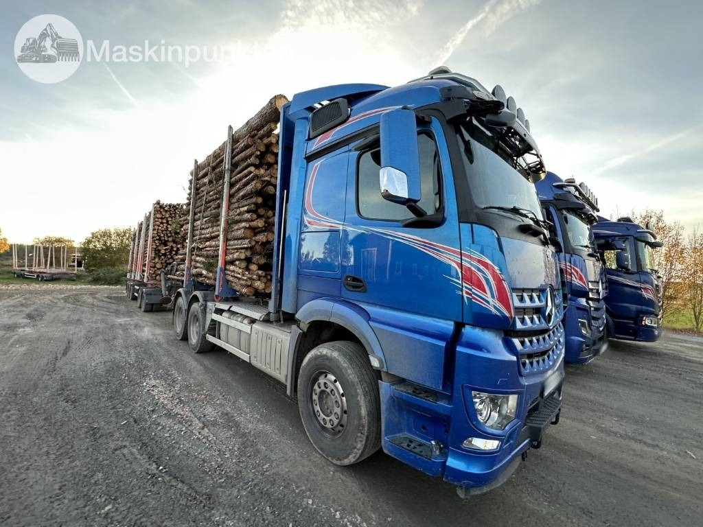 Mercedes-Benz Arocs 2858 timmerbil med kran - Лісовоз: фото 3 Mercedes-Benz Arocs 2858 timmerbil med kran - Лісовоз: фото 3