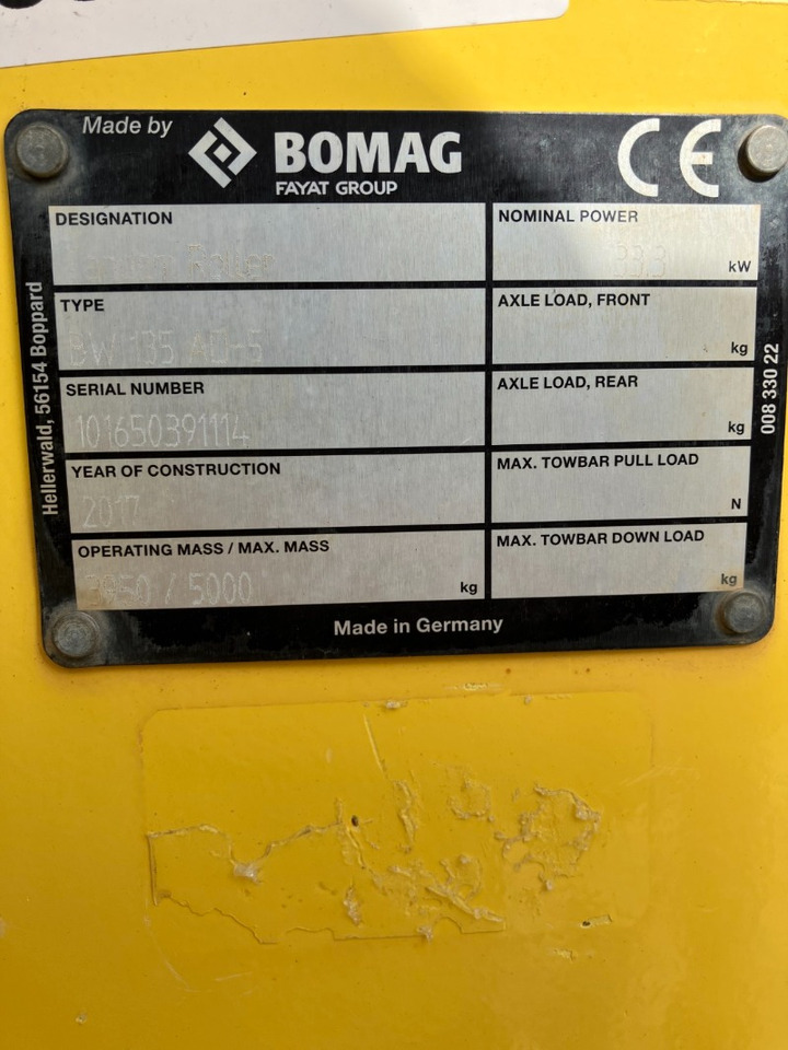BOMAG DE BW 135 AD-5 Stage IIIa/Tier 4i - Каток: фото 3 BOMAG DE BW 135 AD-5 Stage IIIa/Tier 4i - Каток: фото 3