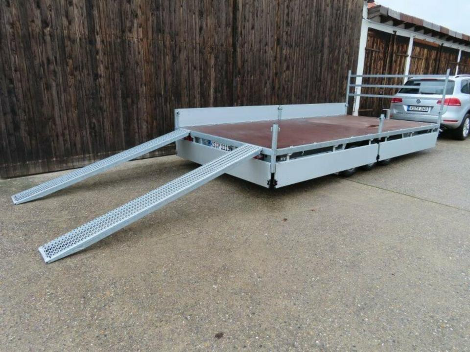 Hulco - PKW Anhänger Tridem, 3,5 to Leihanhänger Mietfahrzeug 5m - Бортовий причіп/ Платформа: фото 1 Hulco - PKW Anhänger Tridem, 3,5 to Leihanhänger Mietfahrzeug 5m - Бортовий причіп/ Платформа: фото 1