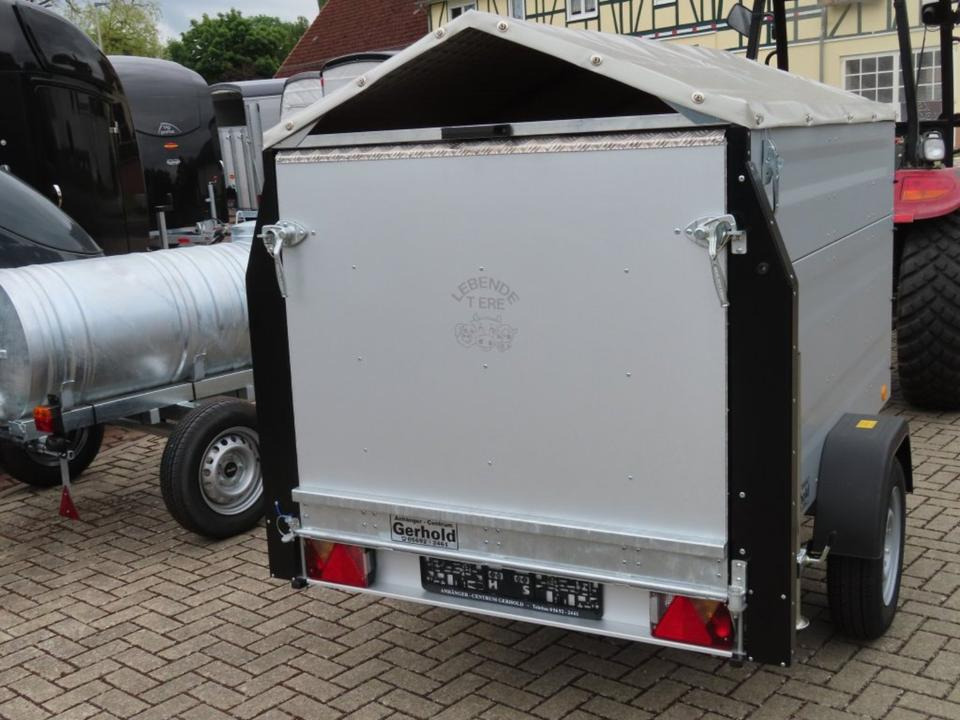 TPV Kleinviehanhänger 1,0t Flügeltür Viehanhänger Ziegen Schafe - Для перевезення худоби причіп: фото 4 TPV Kleinviehanhänger 1,0t Flügeltür Viehanhänger Ziegen Schafe - Для перевезення худоби причіп: фото 4