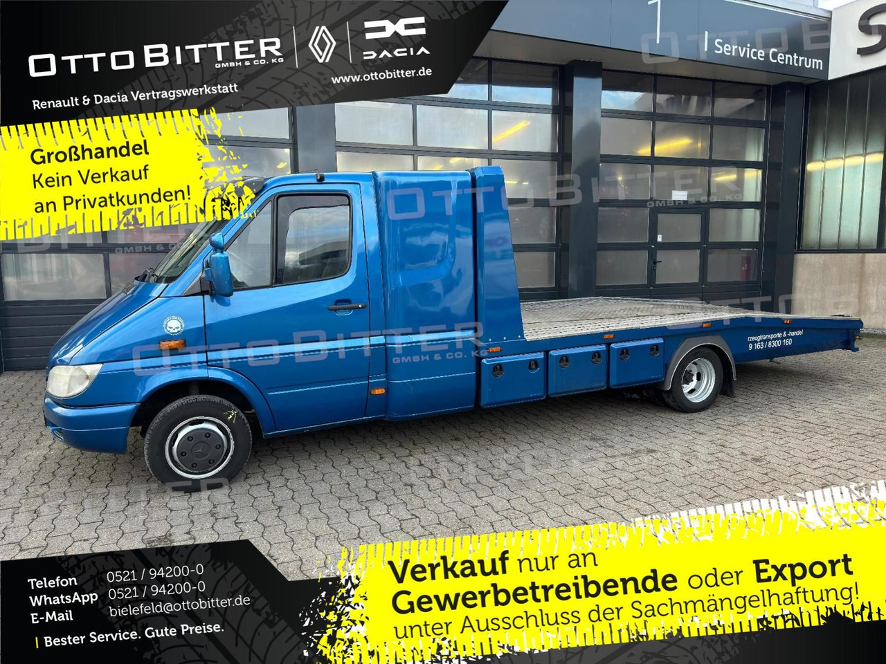 Mercedes-Benz Sprinter 2.7 CDI ABSCHLEPPWAGEN SCHLAFKABINE - Автовоз вантажівка: фото 1 Mercedes-Benz Sprinter 2.7 CDI ABSCHLEPPWAGEN SCHLAFKABINE - Автовоз вантажівка: фото 1