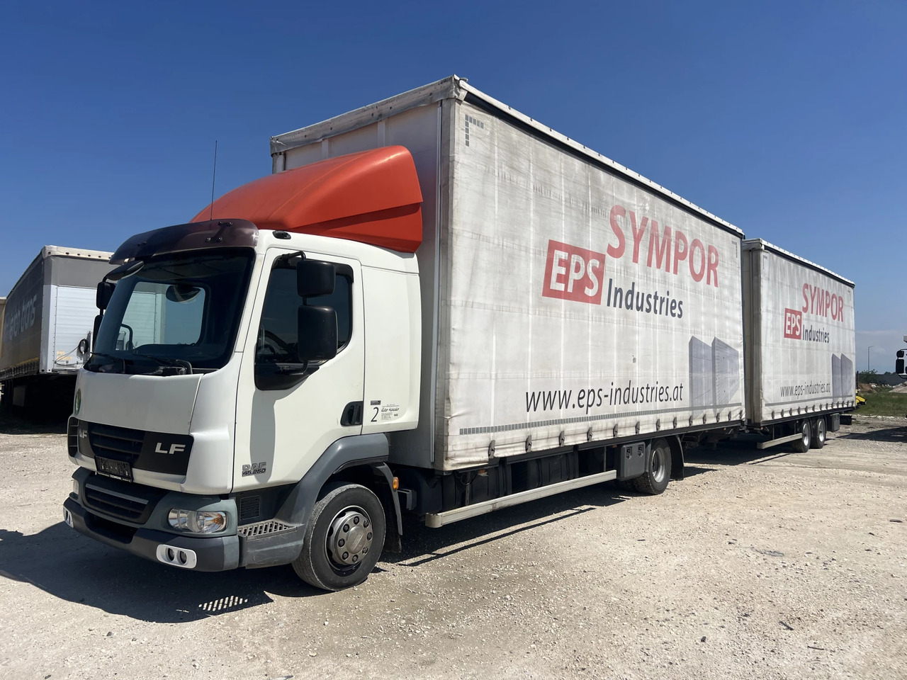 Daf Fa 7.85м., Euro5, Щора, Композиция, Mega, Внос - Тентована вантажівка: фото 1 Daf Fa 7.85м., Euro5, Щора, Композиция, Mega, Внос - Тентована вантажівка: фото 1