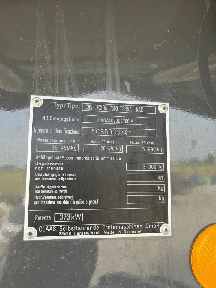 Зернозбиральний комбайн Claas LEXION 7600 TT: фото 8