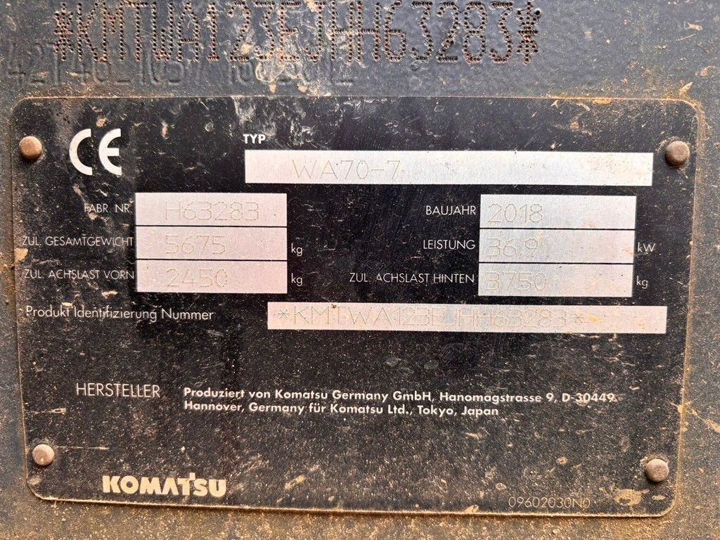 Komatsu WA70-7 - Колісний навантажувач: фото 5 Komatsu WA70-7 - Колісний навантажувач: фото 5