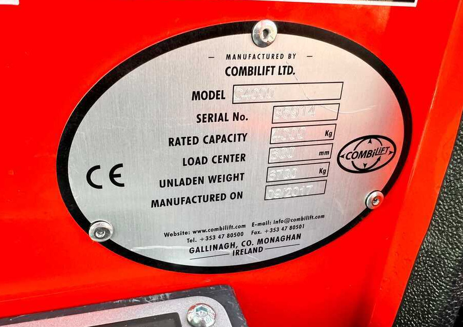 Чотириходовий річ-трак Combilift COMBILIFT C4000 – TRIPLEX 9300 mm – Year 2017 – GAS – FREE LIFT – FORK SIDE SHIFT – CONDITION 5/5: фото 17
