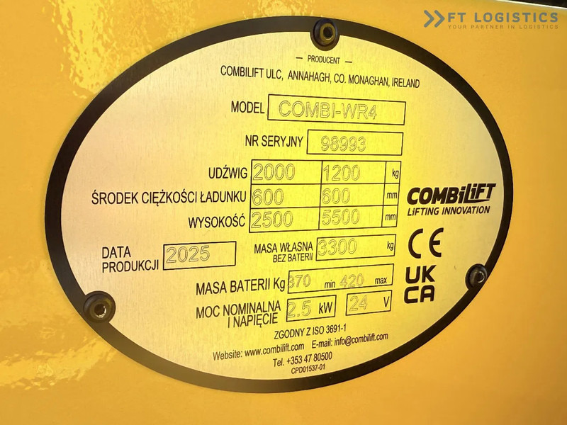 Чотириходовий річ-трак Combilift Combilift FOUR-WAY - MULTI-DIRECTIONAL FORKLIFT 2000KG / WR-4 / ELECTRIC / TRIPLEX 5500MM / 2-YEAR WARRANTY!!! / BRAND NEW! / PO: фото 9 Чотириходовий річ-трак Combilift Combilift FOUR-WAY - MULTI-DIRECTIONAL FORKLIFT 2000KG / WR-4 / ELECTRIC / TRIPLEX 5500MM / 2-YEAR WARRANTY!!! / BRAND NEW! / PO: фото 9
