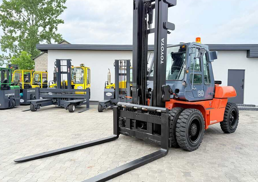 Toyota 60-5FD80 / DIESEL / DUPLEX - 4500MM / NEW TYRES / HEATED CABIN / 8 TON / UDT / EXCELLENT CONDITION - Дизельний навантажувач: фото 2 Toyota 60-5FD80 / DIESEL / DUPLEX - 4500MM / NEW TYRES / HEATED CABIN / 8 TON / UDT / EXCELLENT CONDITION - Дизельний навантажувач: фото 2